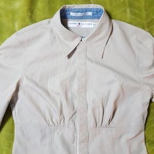 5/$25! Tommy Hilfinger Front snap fitted blouse
